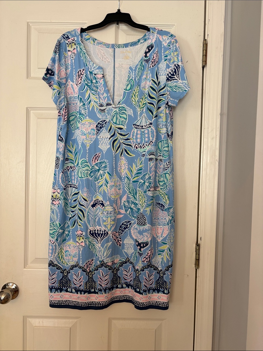 Light Blue Printed Women’s Dress